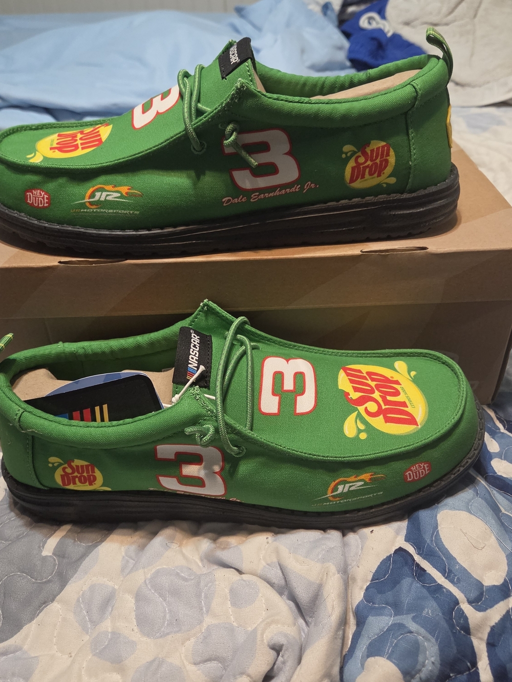 Hey Dude Green Sun Drop Racing Slip-On Loafers
